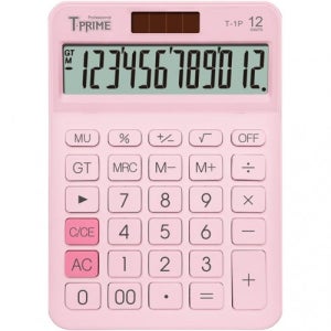 티티 경인 티프라임 전자계산기 12자리 175x125x35mm - T-1P 핑크