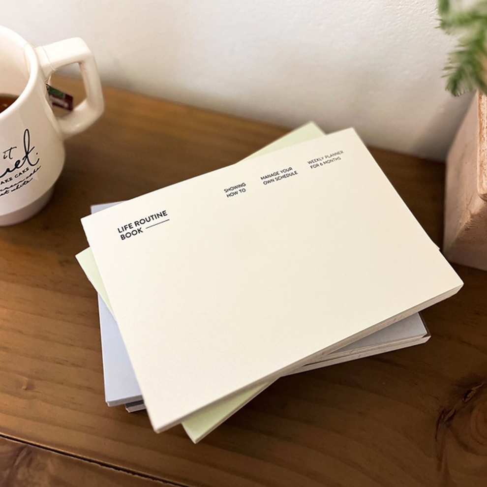 라이프 <b>루틴</b> 북플래너 1P 계획 스케줄 노트 오트 밀크