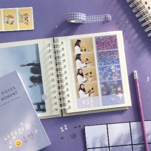 아이코닉 레터링 네컷앨범 접착식 사진첩