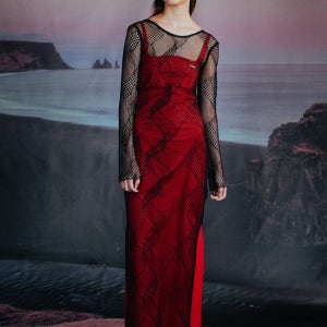 르수기아뜰리에 Mesh Tunic Dress (Black)