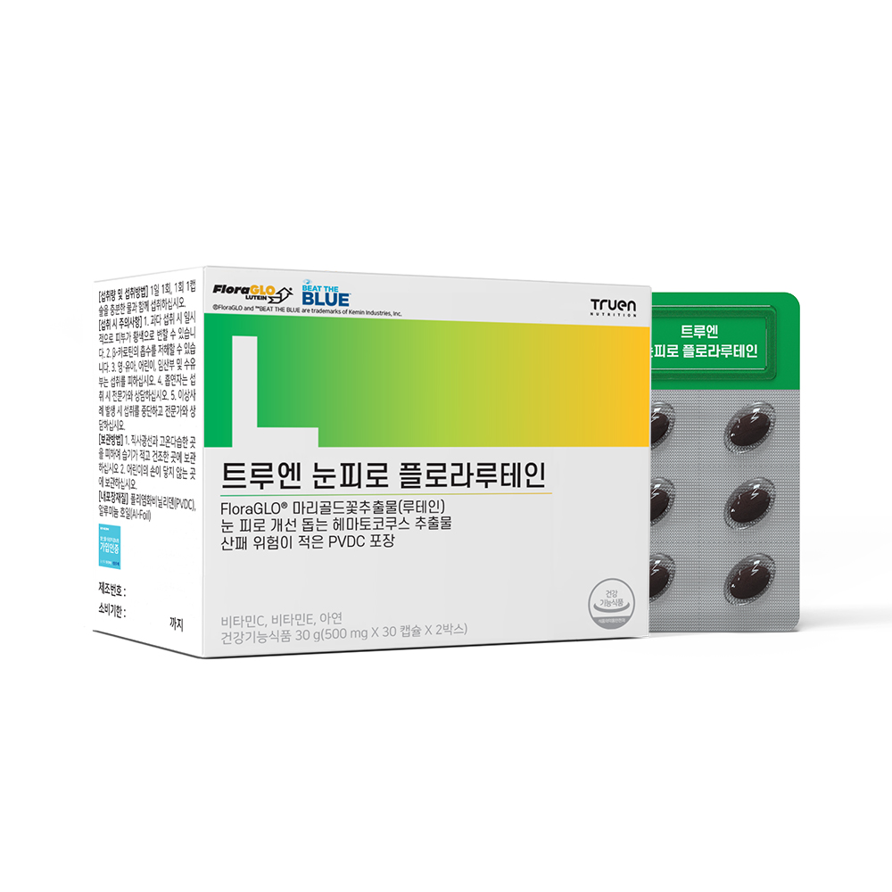 트루엔 눈피로 플로라<b>루테인</b> 500mg  60정  1개