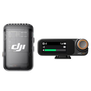 DJI 무선 Mic 2 마이크 송신기 1 TX + 수신기 1 RX 세트  DMT02(송신기)  DMR02(수신기)  섀도우 블랙 DMT02(송신기)  DMR02(수신기)