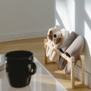 원목 실내화 거치대 슬리퍼 걸이 정리대 1단