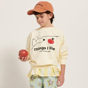 WEEKEND HOUSE KIDS SS24 [위켄드하우스키즈]Things i like 스웨트셔츠 Soft yellow-WH24KSSST4072YEL