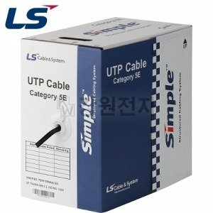 [LS전선] LS전선 CAT.5E UTP 옥외 가공 랜케이블 200M [1롤/철심케이블/박스] 블랙