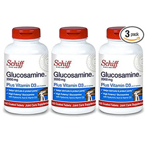 <b>쉬프</b> 글루코사민 2000mg 플러스 <b>비타민D3</b> 150정 3팩 Gluco