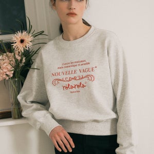 VINTAGE NOUVELLE LOGO SWEATSHIRT MELANGE GRAY