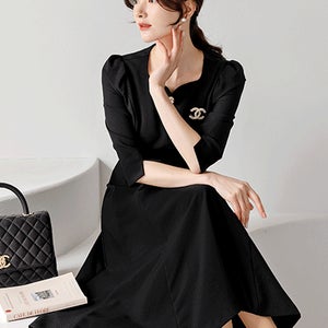 페티안 원 쥬얼리 벨티드 플레어 원피스