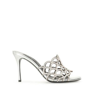 SERGIO ROSSI 뮬 B06960MAFJ40 8198 ARGENTO + PERLA + CRYSTAL 실버 톤 여성