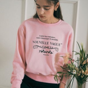 [로라로라] VINTAGE NOUVELLE LOGO SWEATSHIRT PINK 5005664948