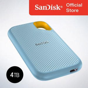 샌디스크 외장SSD Extreme 익스트림 방수 방진 휴대용 포터블 E61  4TB  스카이 블루 SDSSDE61