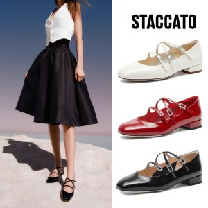 STACCATO 프리오더 819 일괄출고 스타카토 여성플랫 NIPPONE1 24FBLK