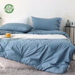 클린스 오가닉 순면차렵이불 침구세트SS/Q/K/SK블루