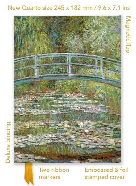 Claude Monet (Bridge Over a Pond of Water Lilies (Foiled Quarto Journal))