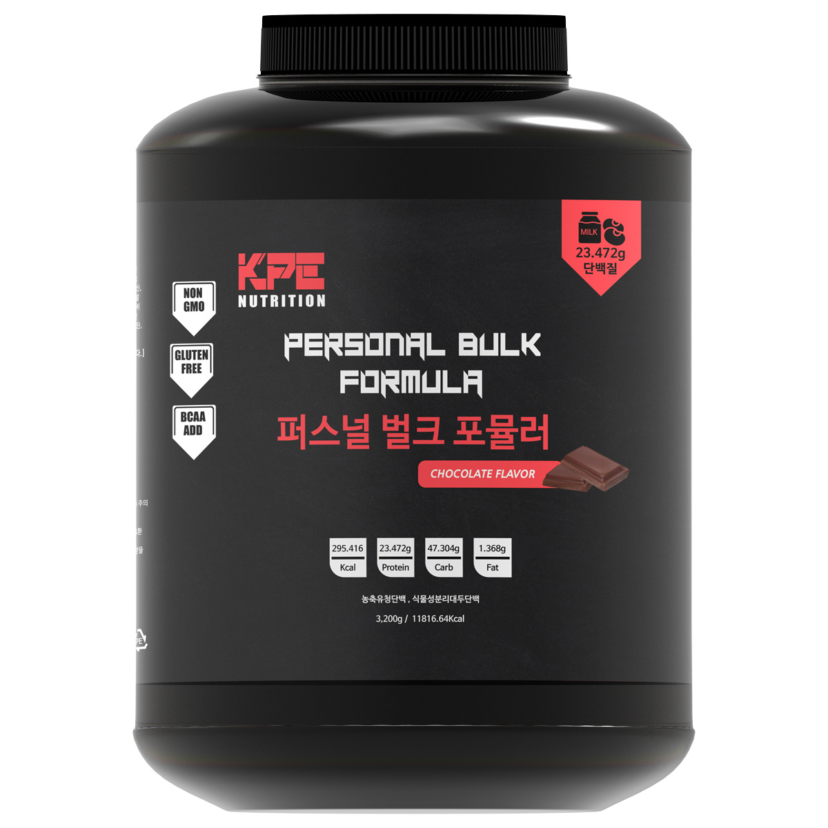 퍼스널벌크포뮬러 게이너 3.2kg 식물성단백질 탄수화물 프로틴 보충제  1개