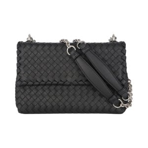 보테가베네타 올림피아 인트레치아토 체인 숄더백 블랙 은장 386498 VO0BG 8806 보테가 베네타 386498VO0BG8806