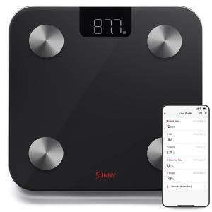 Sunny Health Fitness 20 미터법 고급 <b>체지방</b> 구성 BMI 체중계 건강 추적기 분석기 앱 - 체중