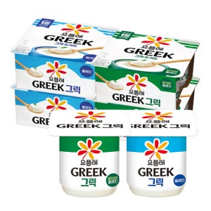 빙그레 요플레 그릭요거트 80g 8입 / 플레인 달지않은 플레인