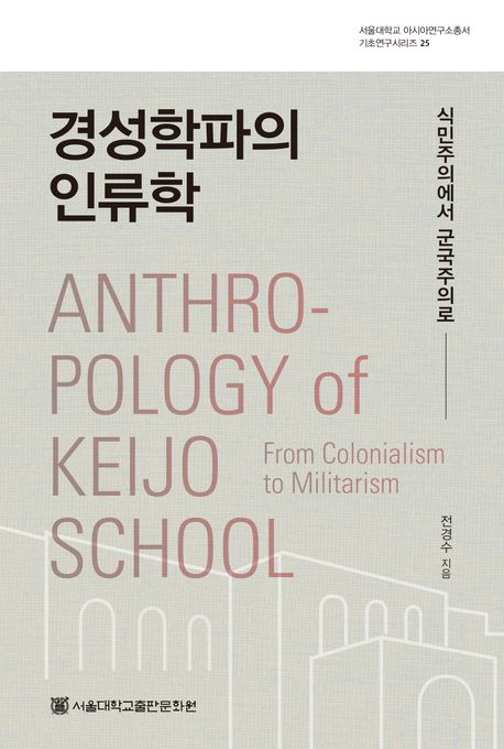 경성학파의 인류학 = Anthropology of Keijo school : from colonialism to militarism : 식민주의에서 군국주의로