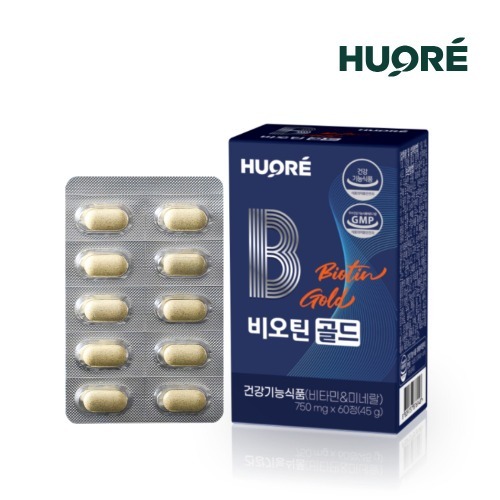 내츄럴<b>가이아</b> 휴오레 비오틴 골드 60정 비타민B