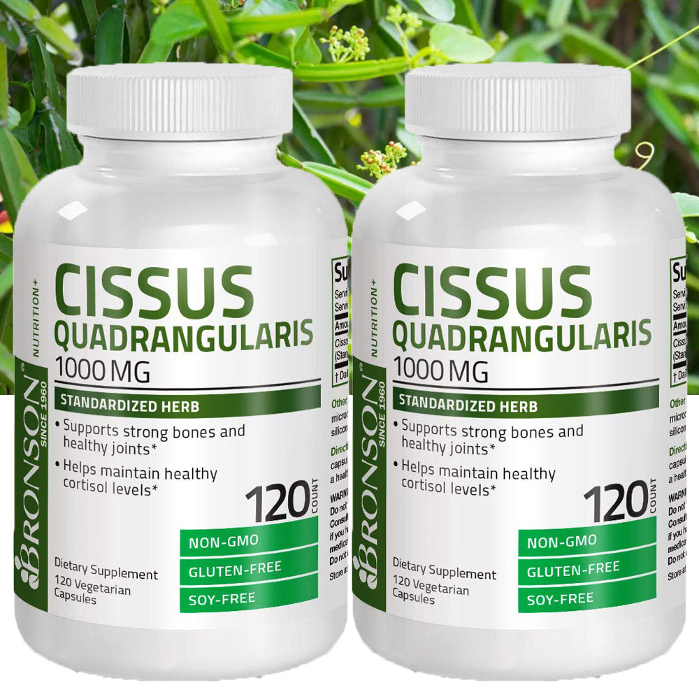 Bronson Cissus Quadrangularis 1000mg <b>브론슨</b> 시서스 추출분말캡슐 120정 2병  2개