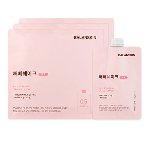 밸런스킨 빼빼<b>쉐이크</b> (곡물맛) <b>단백질</b> 식사대용 다이어트 <b>쉐이크</b>  250g  3개