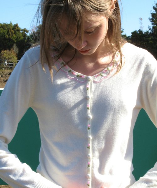 [시눈] BEADS POINT CARDIGAN (IVORY) SN2E1KC002IV