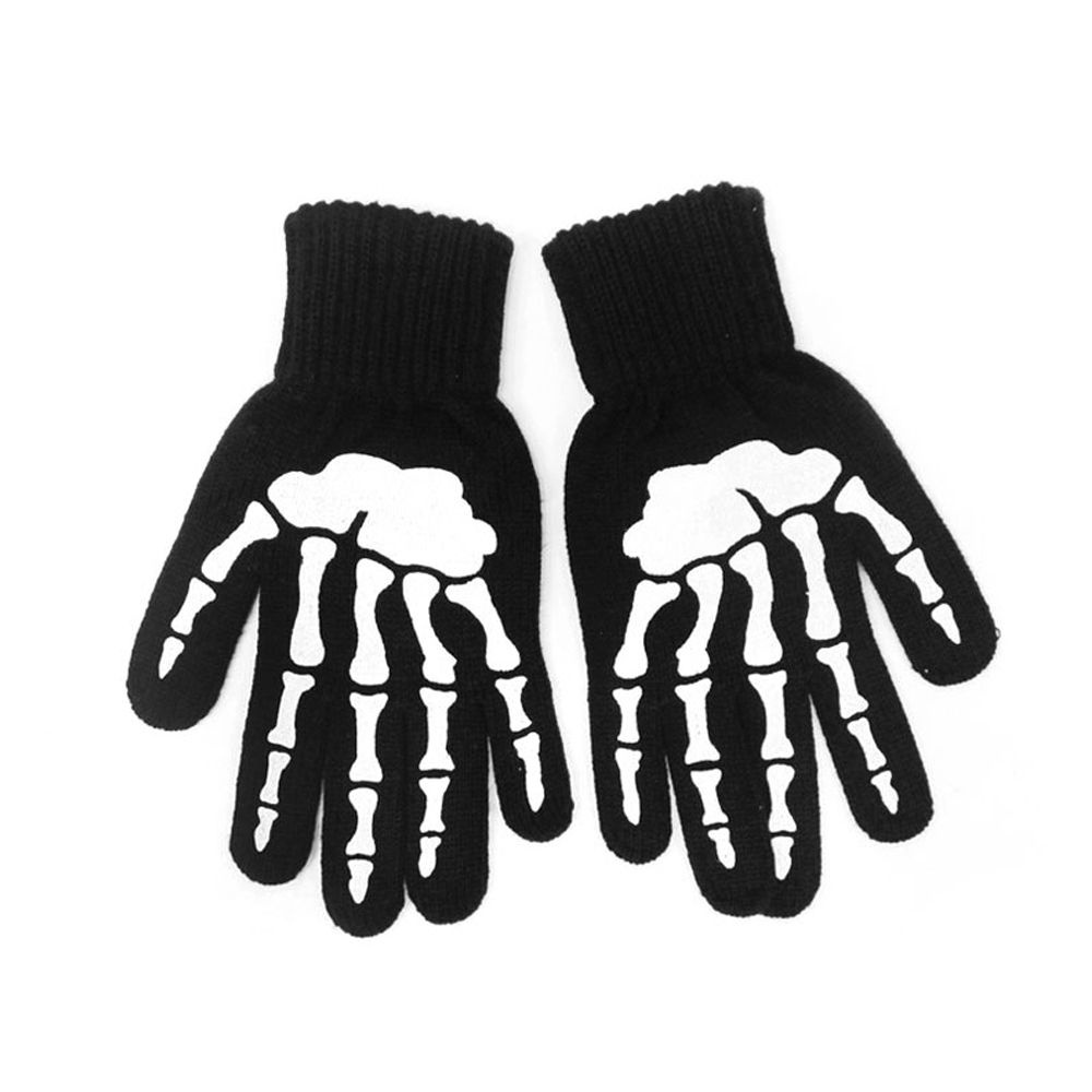 다용도 스컬 니트장갑 할로윈 파티 코스프레 해골장갑