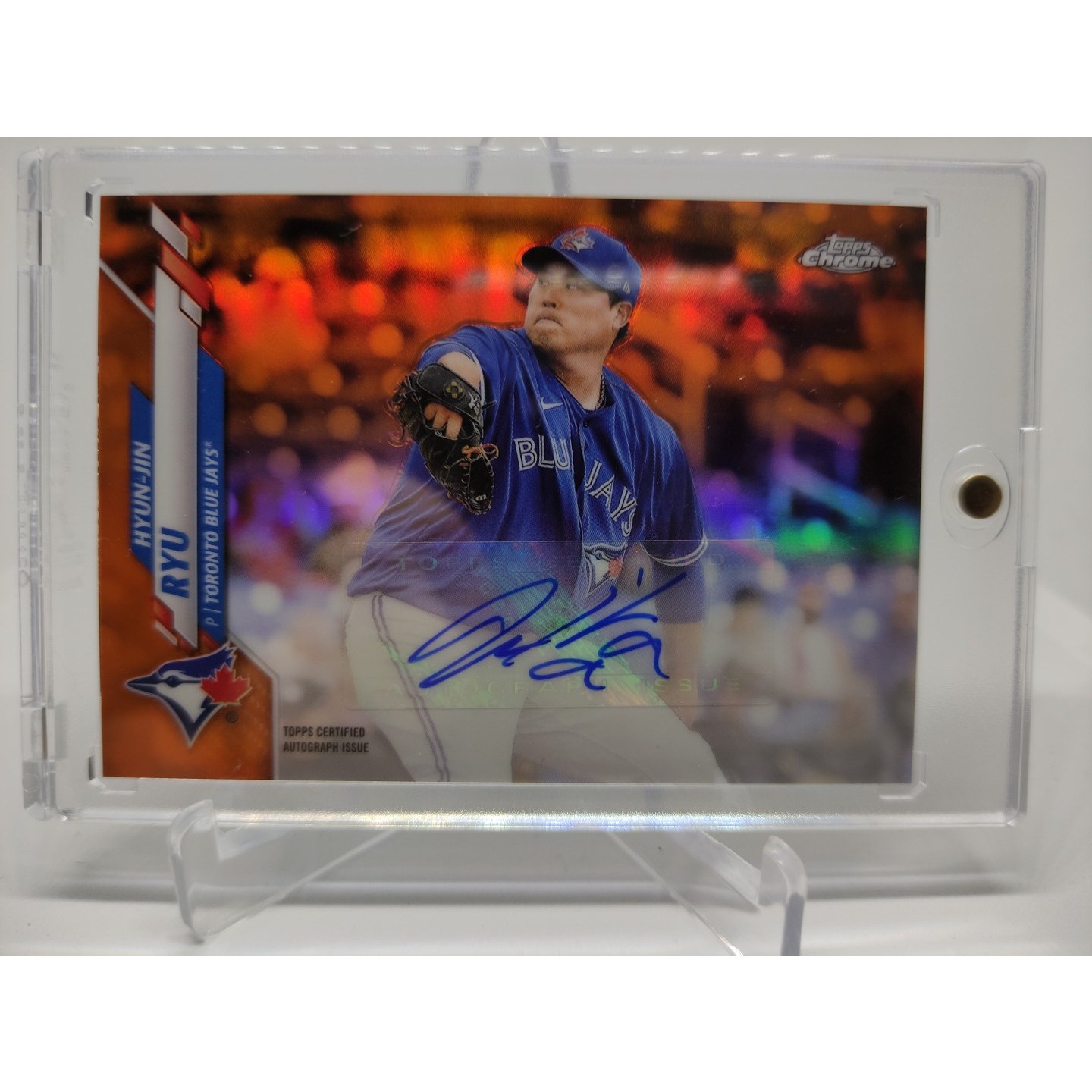 2020 Topps Chrome 류현진 친필싸인 오토 RED 25장 한정판 MLB 카드