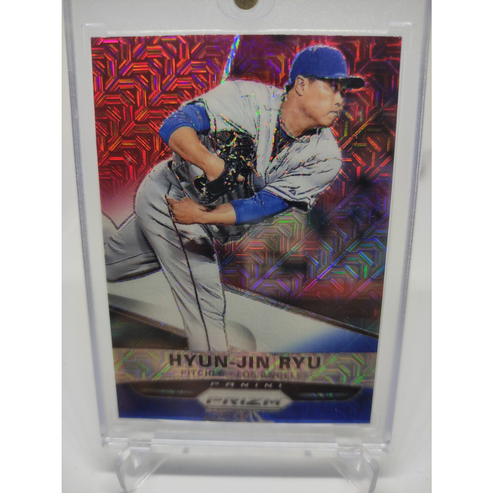 2015 Panini Prizm RED WHITE BLUE 76번 류현진 야구 MLB 카드  1개