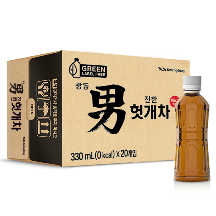 광동진한헛개차 무라벨 그린