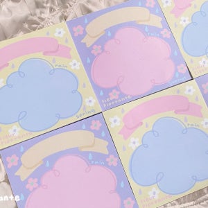 [키덜트] Pastel 봄비,여름비 떡메모지, 플뢰르플로떵