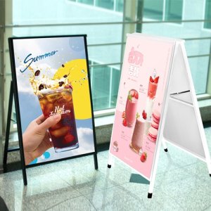 A형 철재 입간판 개폐형 광고안내판 출력물 디자인 출력 인쇄 제작