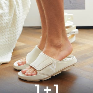[1+1] 여배우 프렛 붓기 지압 슬리퍼 6color