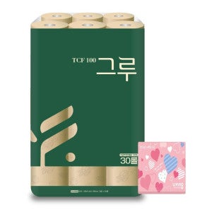 그루 삼정 3겹 그루 오리지널 화장지 30M30롤 1팩 + 여행용티슈 40매  리뉴얼 신상품