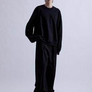 [준지] [CORE]코튼 에센셜 스웨트 셔츠 - 블랙 검정색 JC4241PE25