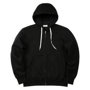솔티 - 2-Way Essential Sweat Hooded zip-up (Black)