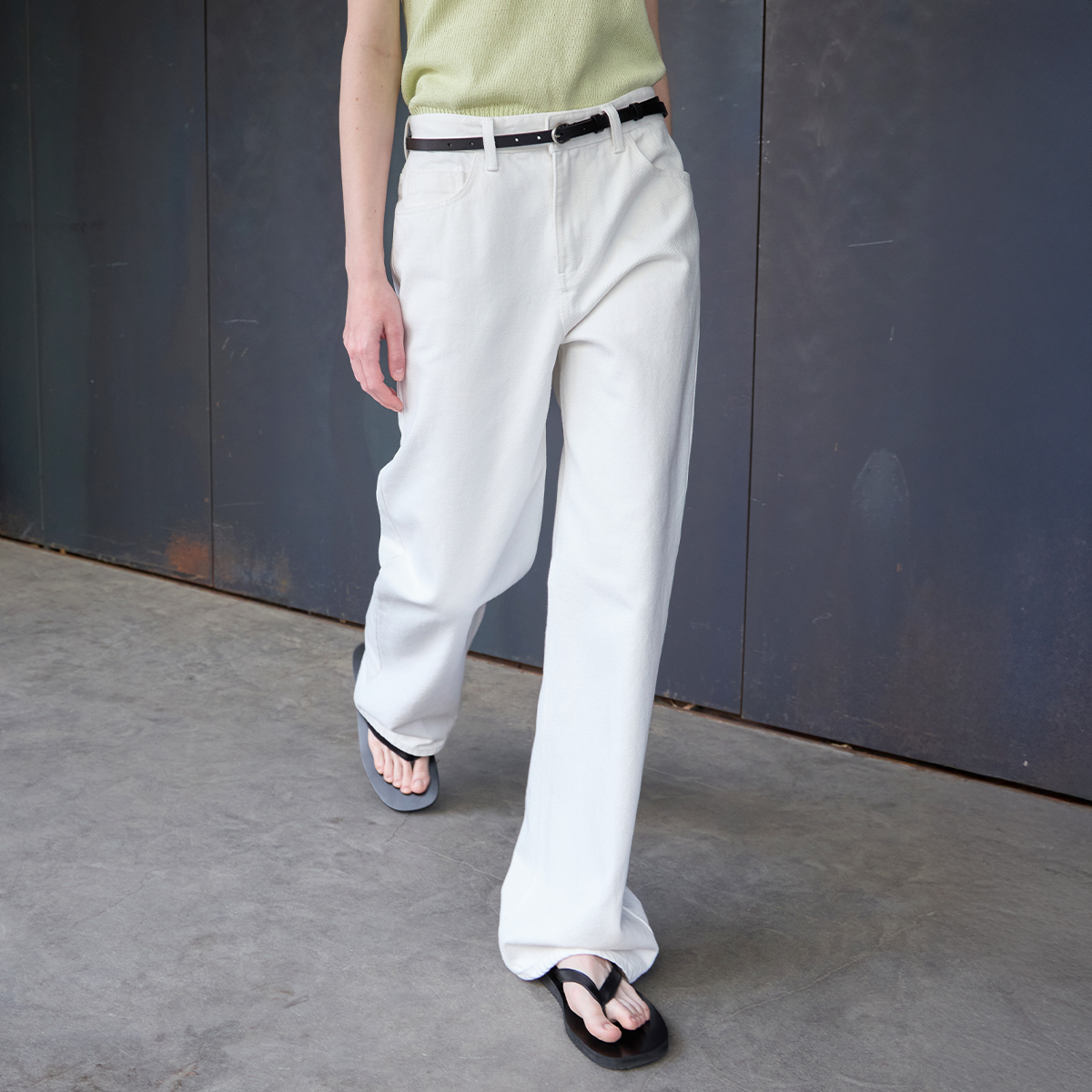[르바] [19차][기장선택] Relaxed Fit Denim - Off White