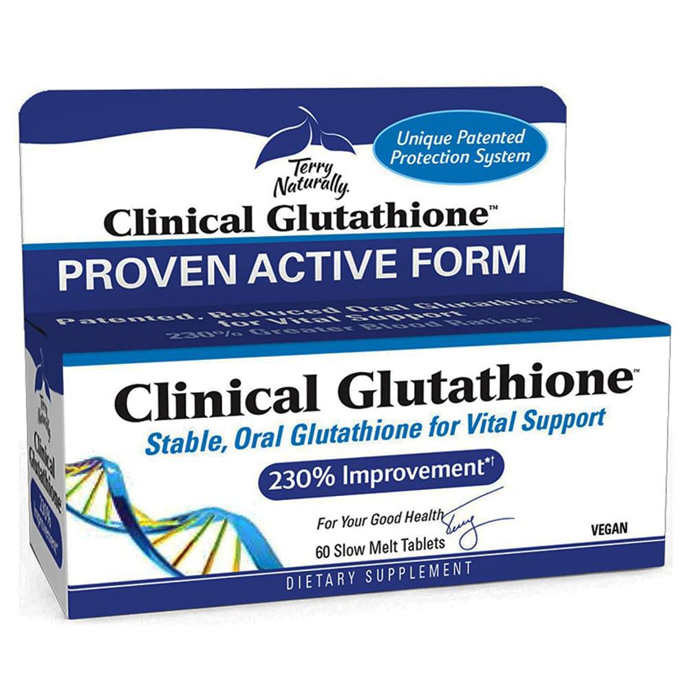 Terry Naturally Clinical Glutathione 60Tablets <b>테리내추럴리</b> 클리니컬 글루타티온 보충제 300mg 60정 미국산 제조 건강 종합비타민 종합영양제