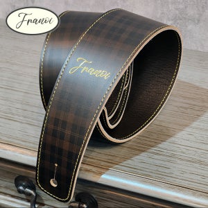 Franoi 프라노이 양면 체크 스트랩 TW60 DB2 체크 다크브라운2