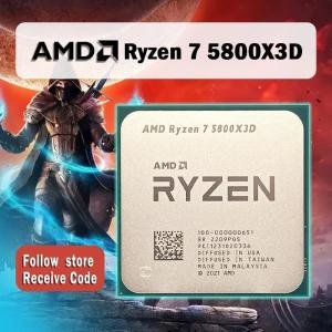 (PC용품 전문업체) AMD Ryzen 7 5800X3D R7 3.4 GHz 8 코어 16 스레드 CPU 프로세서 Zen3x3d DDR4 105W 7N