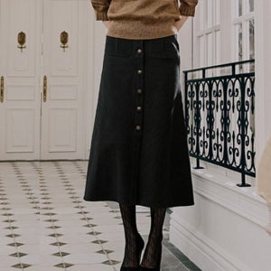 텐션 미디 스커트