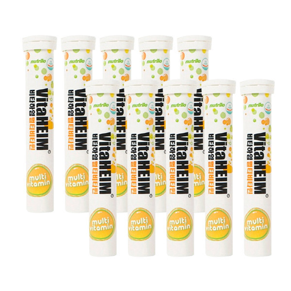 <b>누트릴로</b> 독일 발포<b>비타민</b> 비타하임 종합 멀티<b>비타민</b> <b>비타민C</b> 오렌지맛 200정(10통)