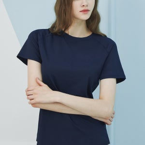 레이어드나시 아스킨 여름 에어프레쉬 빅사이즈반팔티 티셔츠 네이비