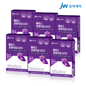 <b>JW중외제약</b> 플러스 코엔자임Q10 큐텐 코큐텐 효능 <b>항산화</b> 혈압 약6개월분