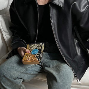 투웨이 베이직 카라 레더 자켓