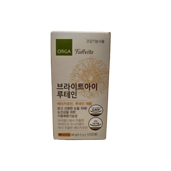 [롯데백화점] <b>올가홀푸드</b> 풀비타 브라이트아이 루테인(500mg*120캡슐) LE1208402129