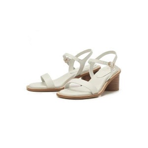 [아떼바네사브루노 슈즈]   화이트 양가죽 샌들힐 (굽높이 : 6 cm/볼넓이 : 9 cm) VKSO2E453WT