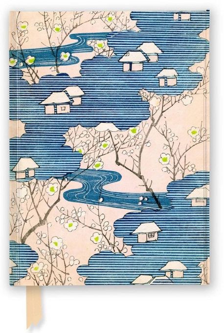 Japanese Woodblock (Cottages with Rivers & Cherry Blossoms (Foiled Journal))