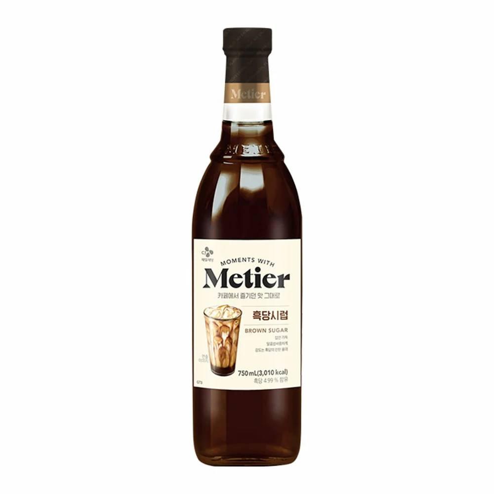 CJ 메티에 흑당시럽 홈카페 커피시럽 아이스티 커피향 탕비실